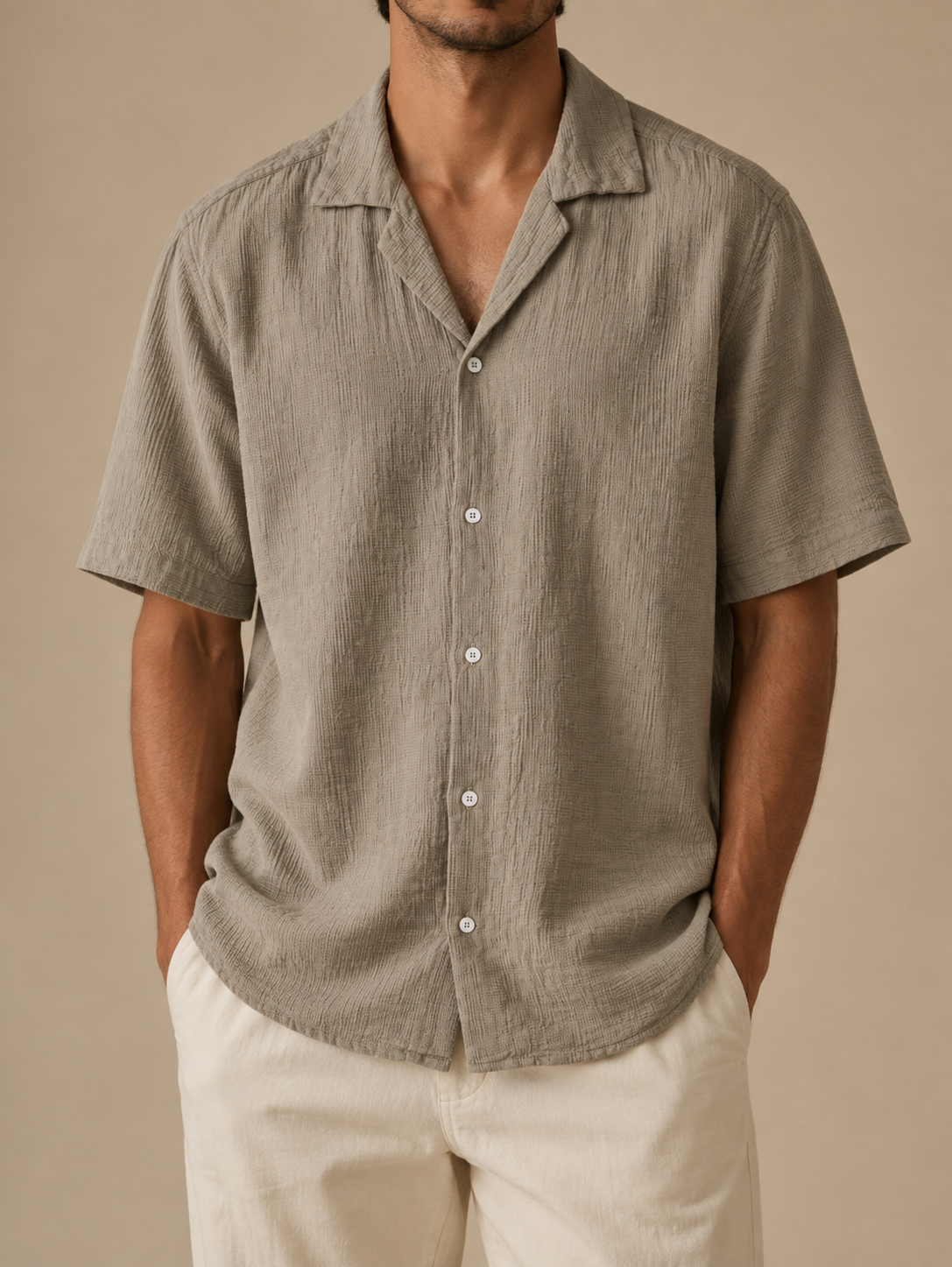 Cove Crinkle Camp-Collar Shirt