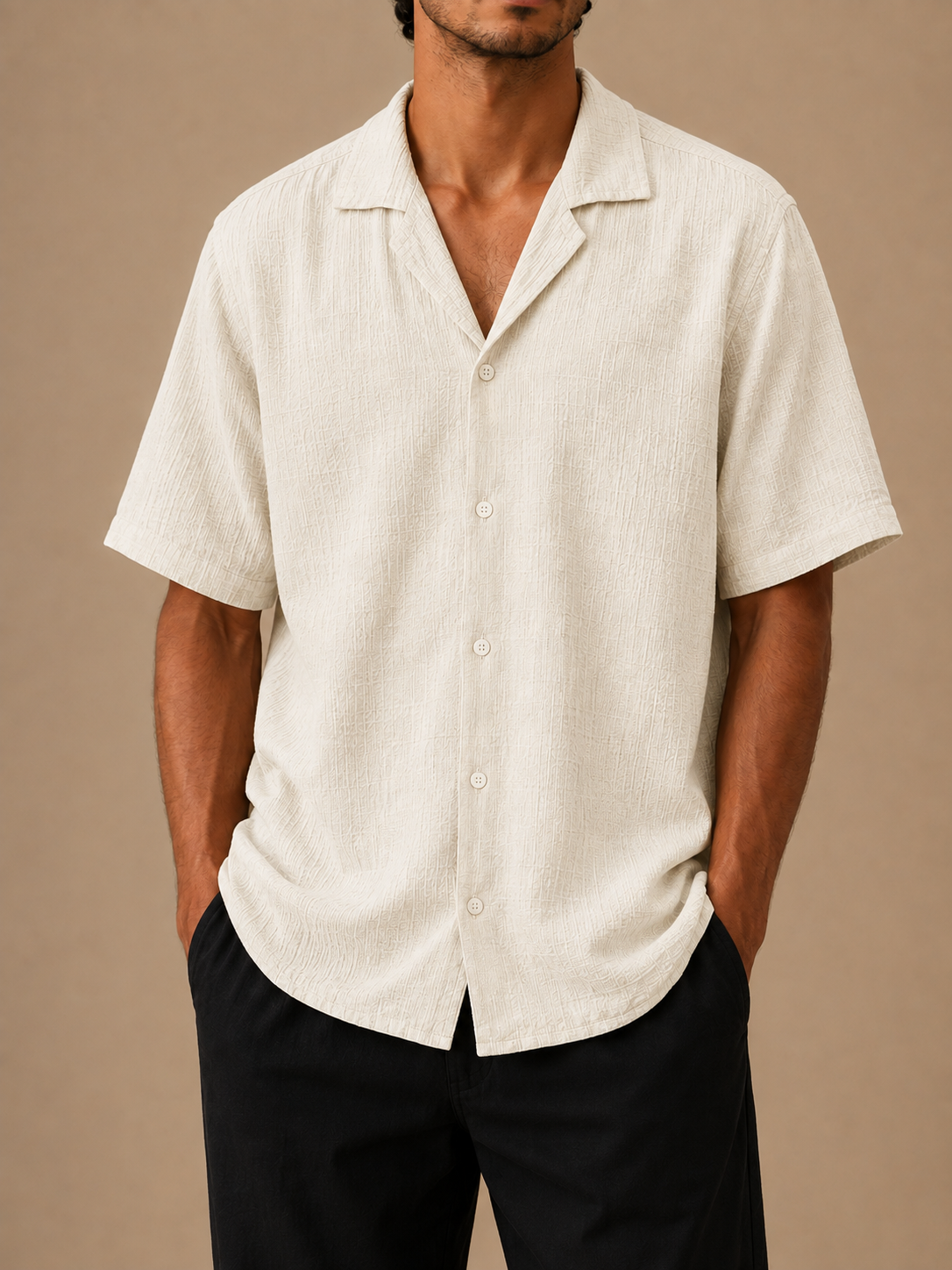 Cove Crinkle Camp-Collar Shirt