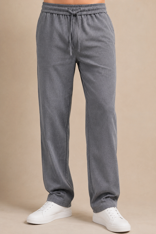 Line Relaxed Drawstring Trousers – Graphite Grey
