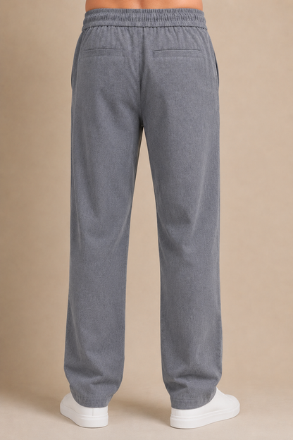 Line Relaxed Drawstring Trousers – Graphite Grey