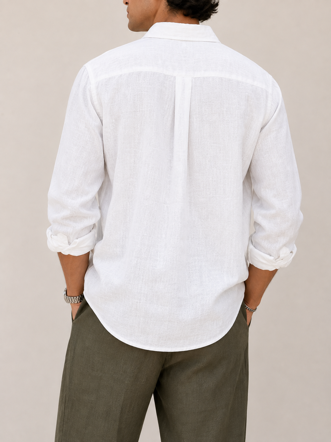 Relaxed Linen Shirt - White