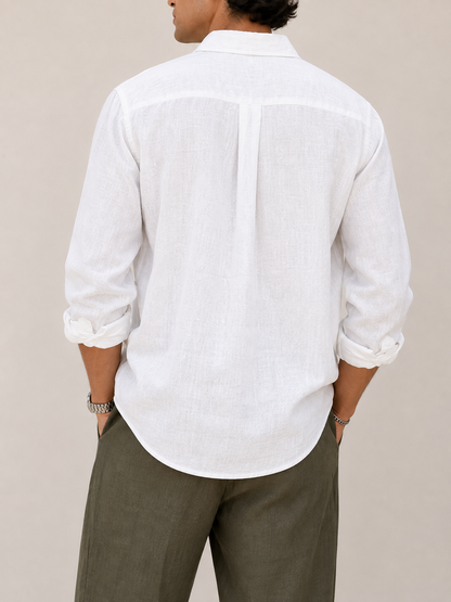 Relaxed Linen Shirt - White