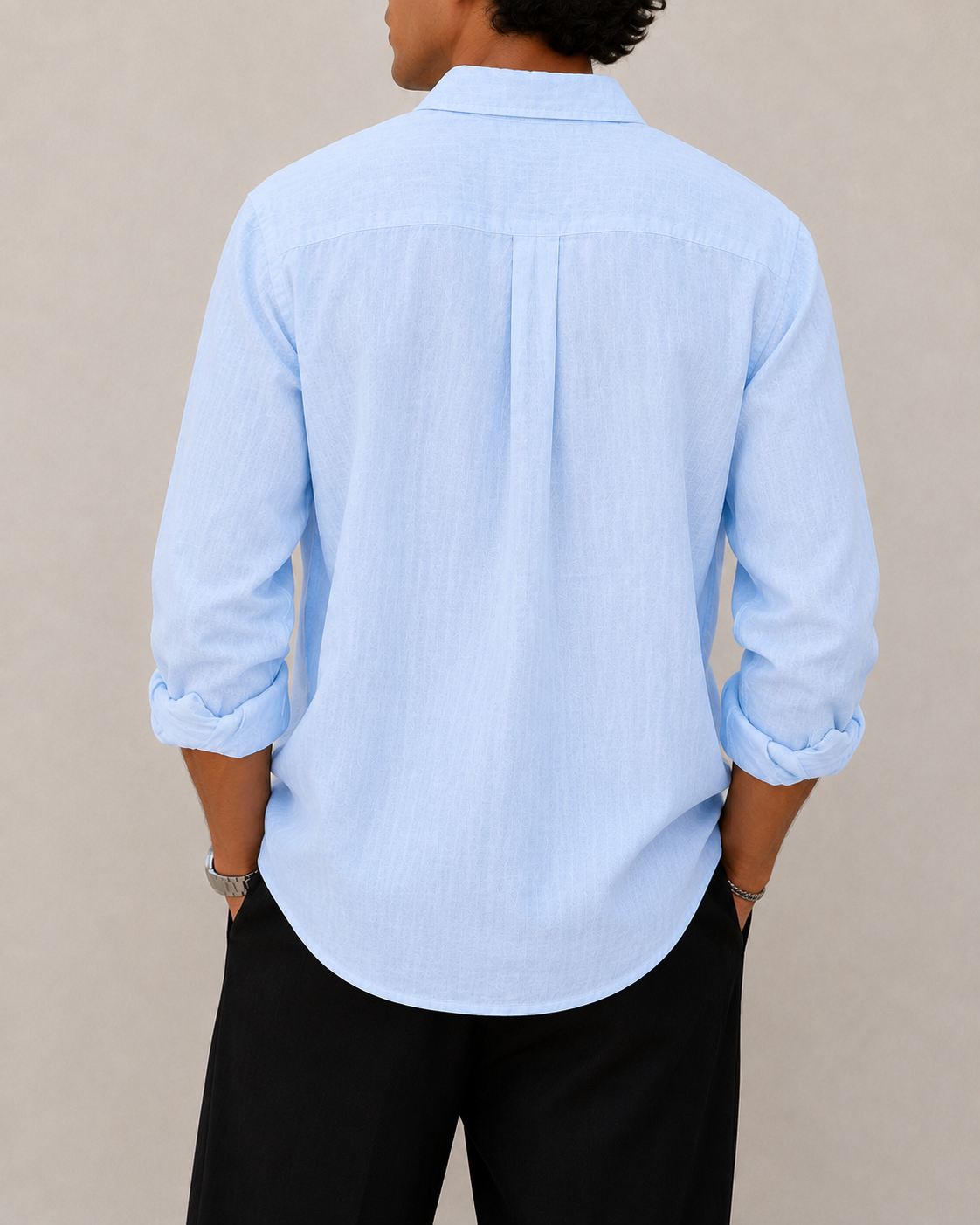 Relaxed Linen Shirt - Sky Blue