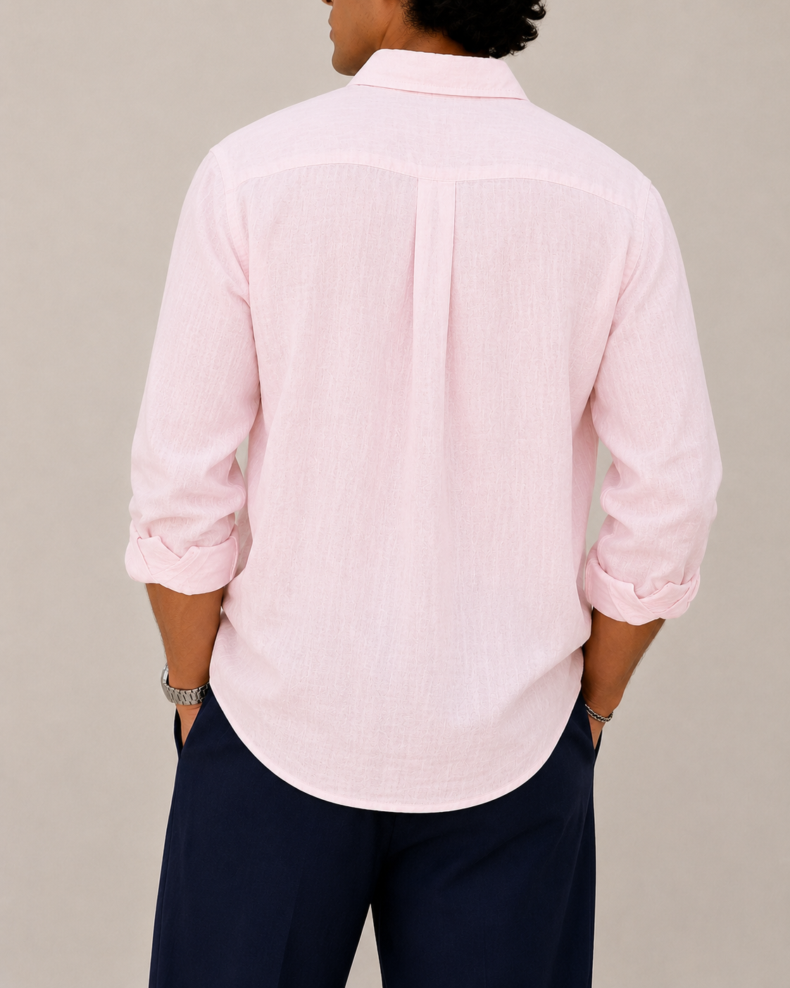 Relaxed Linen Shirt - Soft Pink