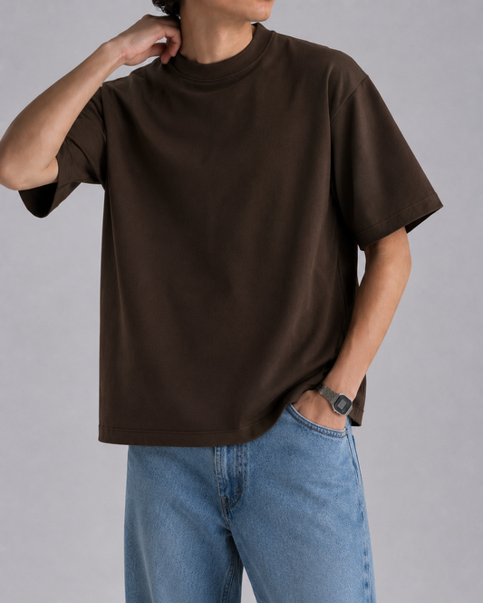 Standard Oversized T-Shirt - Brown