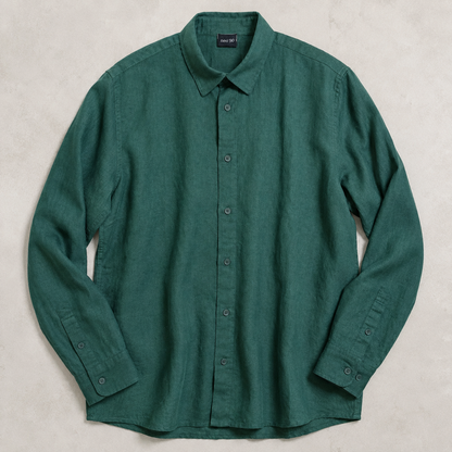 Relaxed Linen Shirt - Deep Teal