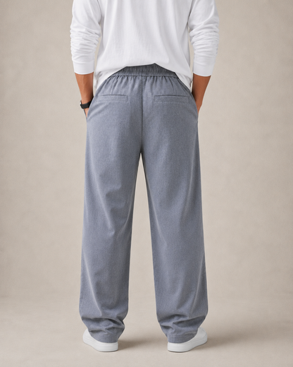 Textured Relaxed Fit Trousers - Graphite Grey